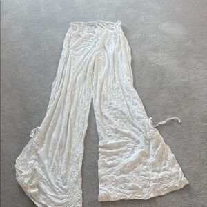 Lauren Vidal White Wide-Leg Pants